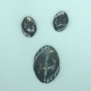 💛 Sterling Silver Vintage Siam Clip-ons & Brooch